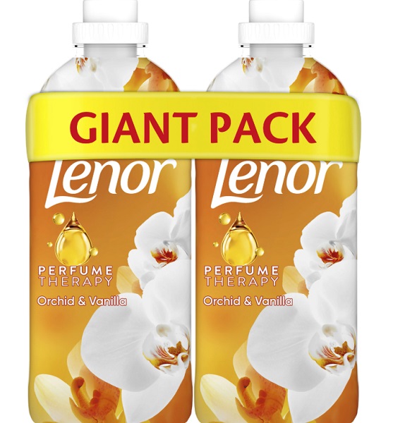 Кондиціонер для білизни Lenor Ванільна орхідея та золотий бурштин 2 х 1,2 л