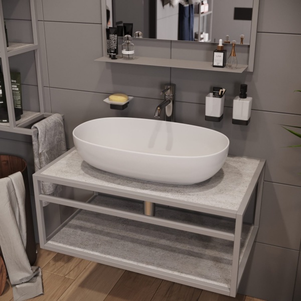 Тумба під умивальник Altstahl Tero 0 (766x330x466) сіра