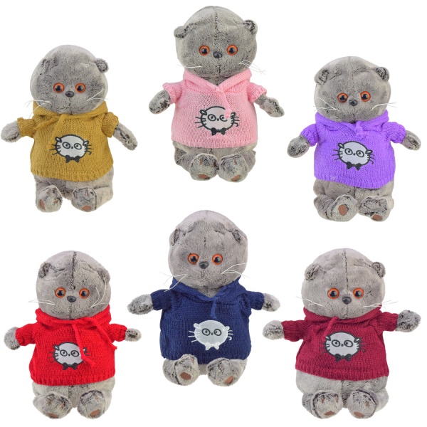 Мягкая игрушка кот Басик 28 см в ассортименте CA2302