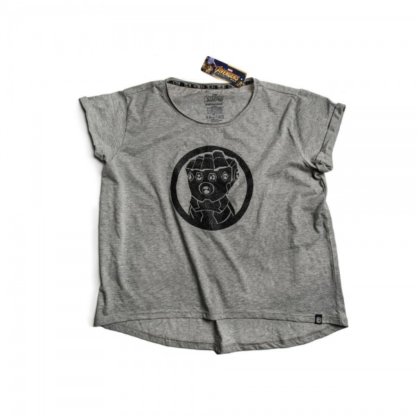 Футболка для дівчаток Marvel Війна нескінченності Рукавиця р.170-176 сірий 5908305220879 