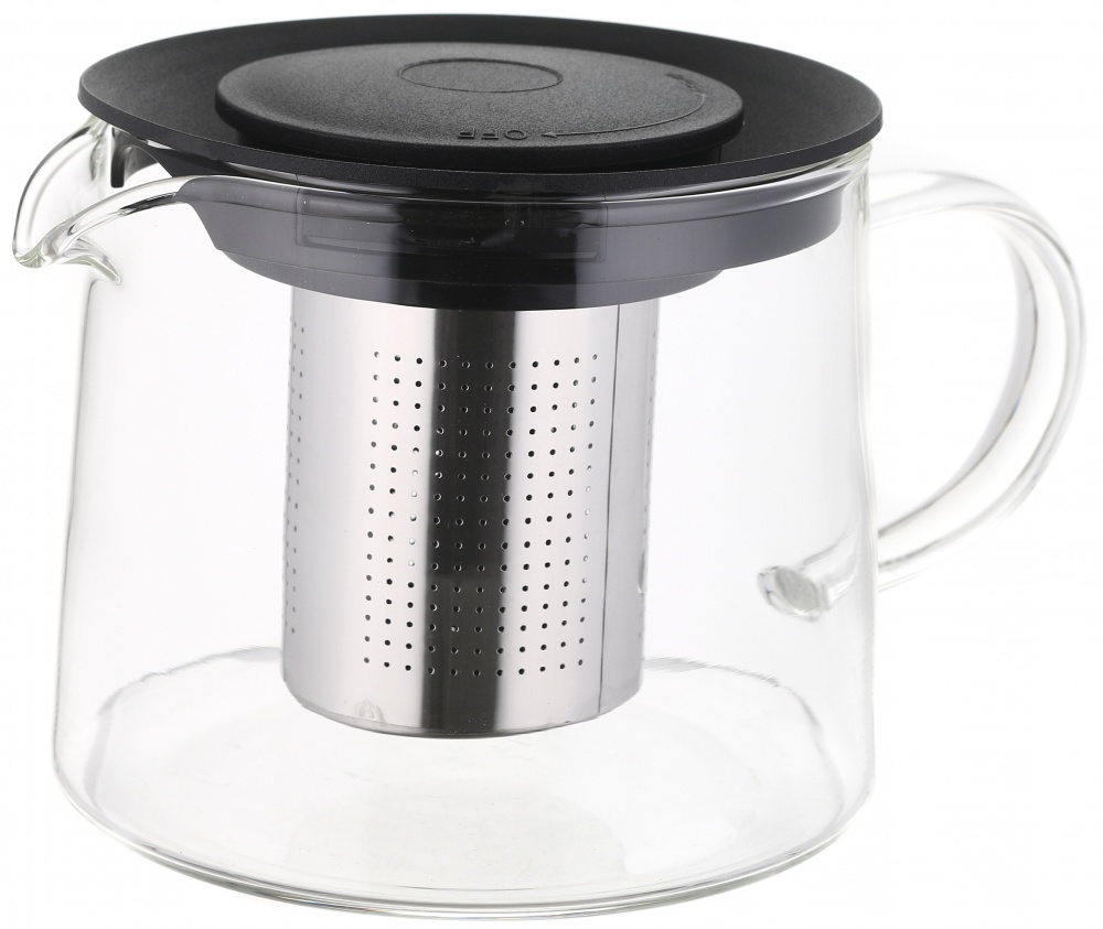 Чайник заварочный Flamberg Greenwich 600 мл черный с прозрачным