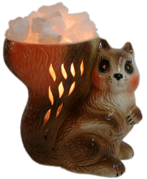 Настільна лампа соляна Ваше здоров'я Білочка-ласунка 40 Вт E14 помаранчевий 