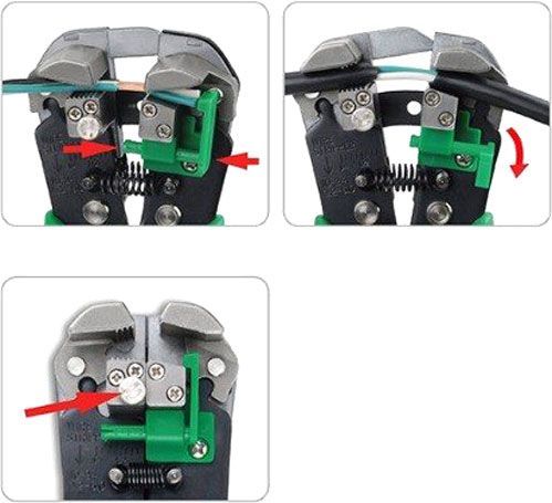 Кліщі обтискні для обтискача клем і зняття ізоляції Toptul DKAA2226