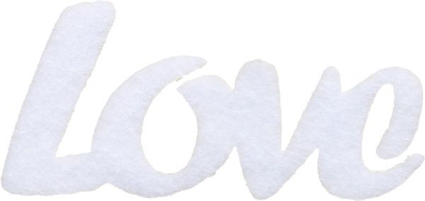 Декор з фетру слово LOVE 6,5 см білий Другое