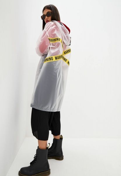 Плащ-дождевик Drydope с лентой Warning женский р. M молочный