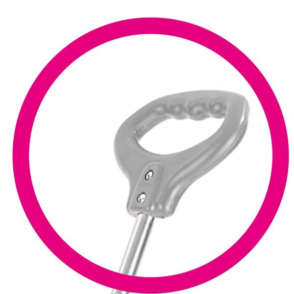 Велосипед дитячий Dolu з батьківською ручкою рожевий 2504