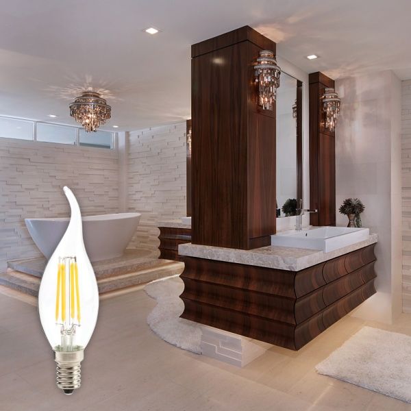 Лампа світлодіодна LightMaster FIL Deco CF37 4,5 Вт E14 2700 К 230 В LB-659 