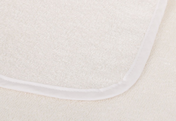 Рушник махровий Україна Янгол із голубом 95х95 см молочний із срібним