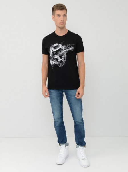 Футболка Sol's REGENT 150 GUITAR PLAYER 11380309/56XXL р.XXL чорний