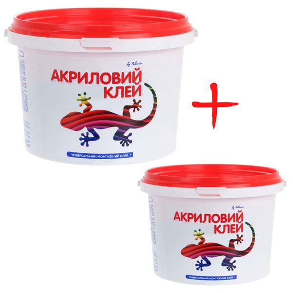 Клей акриловый Polimin Универсальный 3 кг + 1 кг в подарок 