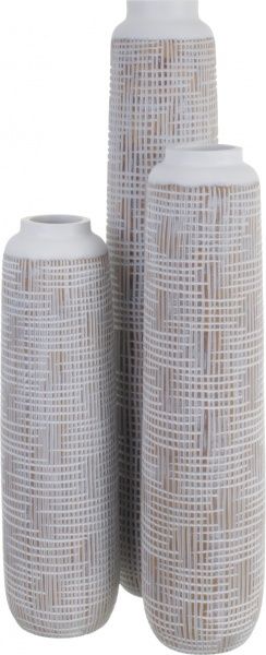 Ваза Лайт 15х15х60 см біла