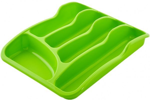 Лоток для столових приборів Мульті 33х25х6 см оливковий Алеана