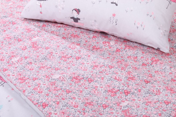 Комплект постельного белья NANTONG розовый с рисунком