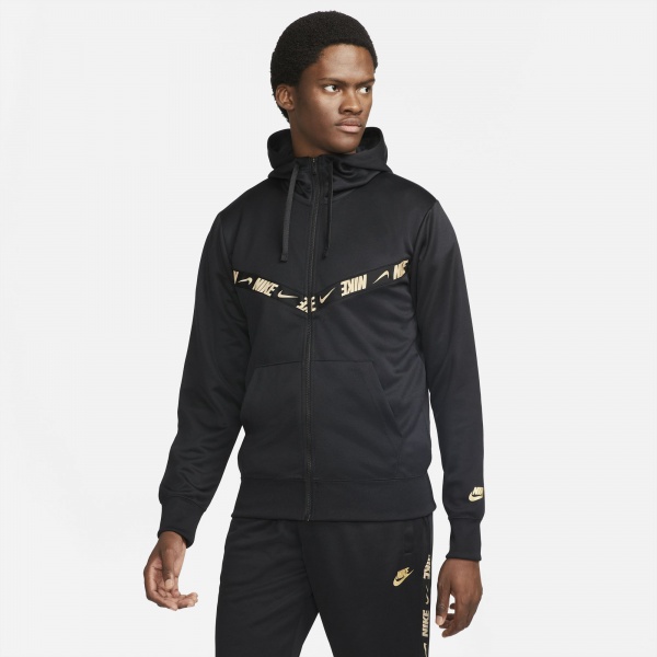 Джемпер Nike M NSW REPEAT PK FZ HOODIE GOLD DQ1933-010 р. XL черный