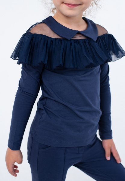 Блуза для девочки Vidoli G-20919W р.122 синий 