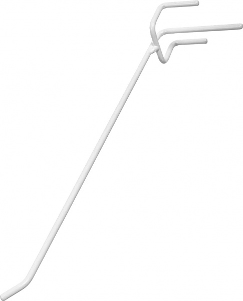 Крючок на сетку одинарный 250 мм 10шт. белый