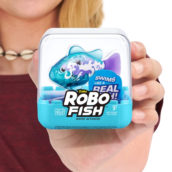 Іграшка інтерактивна ROBO ALIVE S3 Роборибка (блакитна) 7191-3