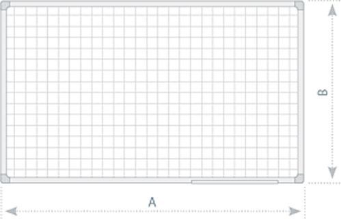 Доска магнитно-маркерная 2х3 в клетку АLU23 60х90 cм TSQ96 