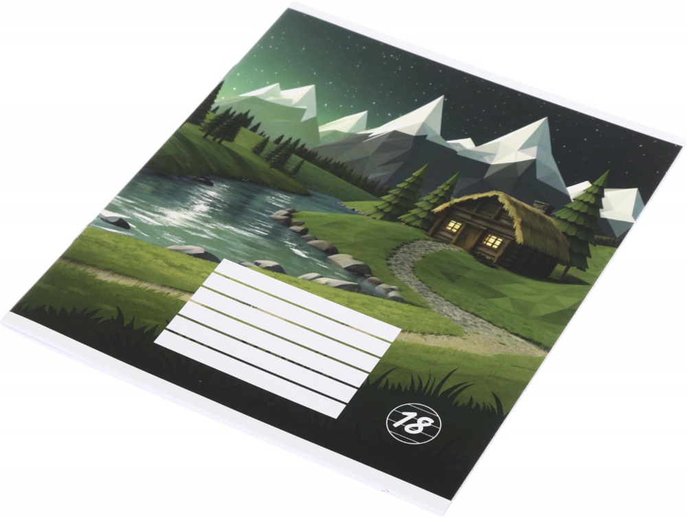 Тетрадь школьная Pixel landscape1_25 18 листов линия Nota Bene