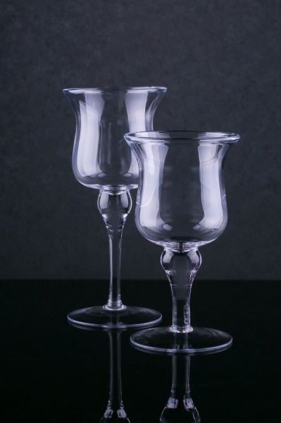 Ваза стеклянная прозрачная Бокал 29х13 см Wrzesniak Glassworks