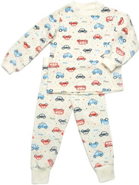 Пижама детская для мальчика Модний Карапуз 03-00937-0 р.92 молочный с рисунком 