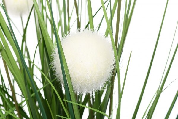 Растение искусственное трава с белыми шариками 60 см в горшке P504RSY-60W