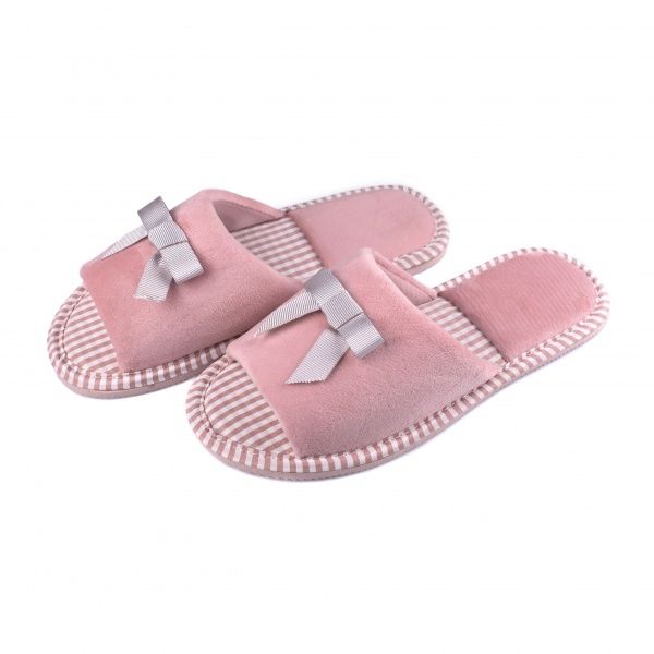 Капці домашні Twins HS-VL велюр/клітинка р. 36-37 персиковий 