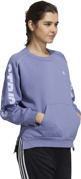 Світшот Adidas W SI WORD CRE GT6361 р. 2XL бузковий