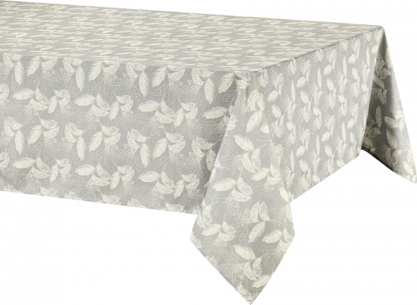 Скатерть Leaf 140x280 см серый с рисунком Luna 