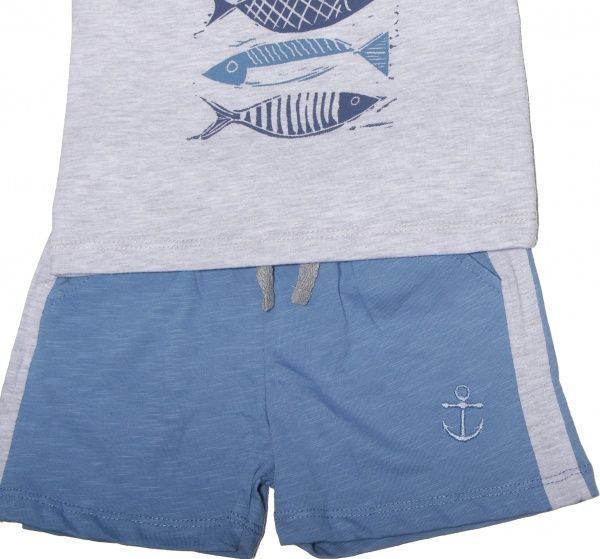 Комплект Фламінго ясельний меланж/джинс р.74 563-123 