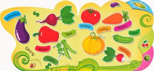 Книга «Книга Фрукти та овочі 2+»