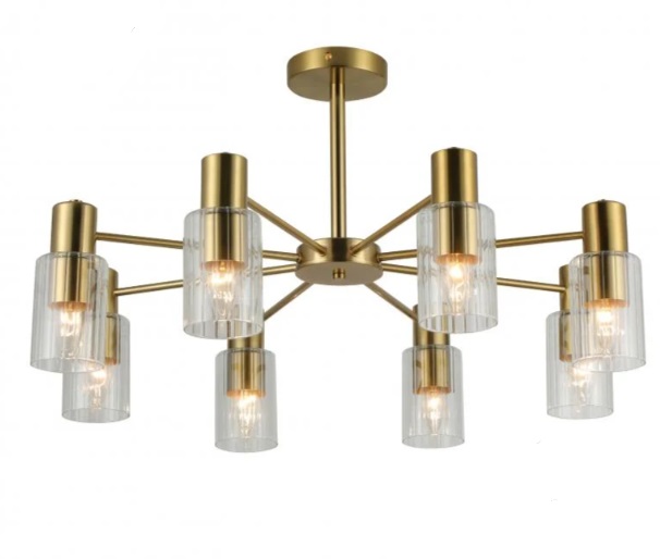 Люстра Miorro Impero металл/стекло8x40 Вт E14 медь 51-311-065