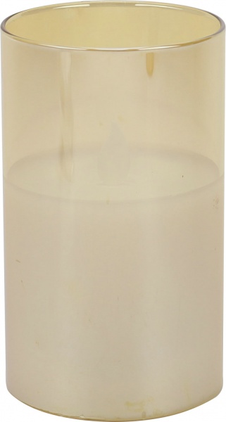 Подсвечник с LED свечой 7,5х12,5 см золотой D1762 