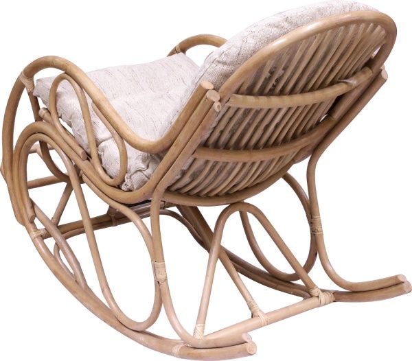 Кресло-качалка Indigo Агата из натурального ротанга 100x60x140 см бежевый 