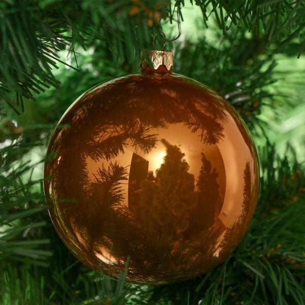 Куля скляна d100 однотонна світло-коричневий