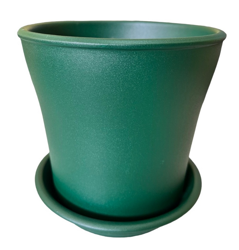 Горщик керамічний Оріана-Запоріжкераміка Вуаль №2 круглий 2,3 л смарагдовий (071-0-067)