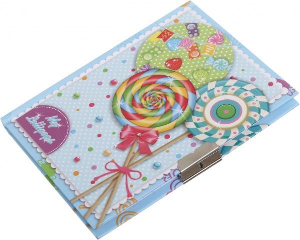 Блокнот детский на замочке в подарочной коробке с ручкой Malevaro Леденцы (640711-A)