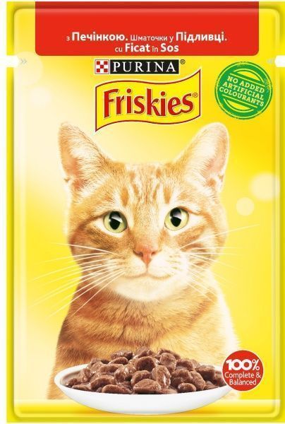 Корм Friskies с печенкой в ​​подливке 85 г