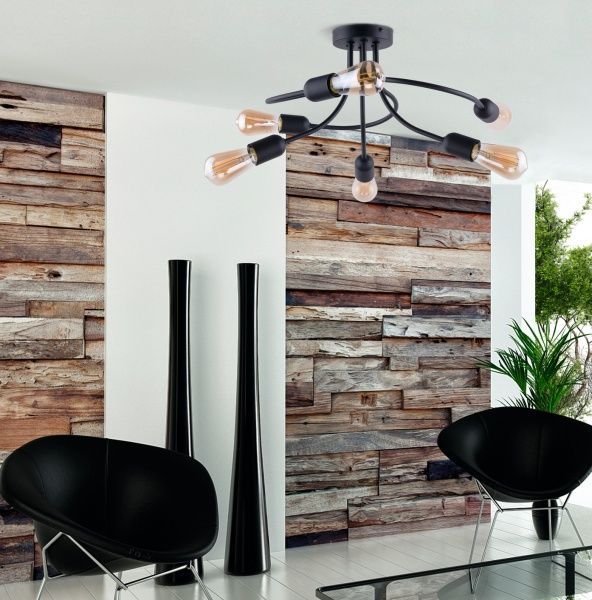 Люстра потолочная TK Lighting Fado 2584 6x60 Вт E27 черный 2584 
