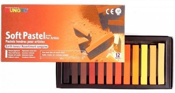 Пастель суха Земля, професійна, м'яка Mungyo 94100661 12 кольорів