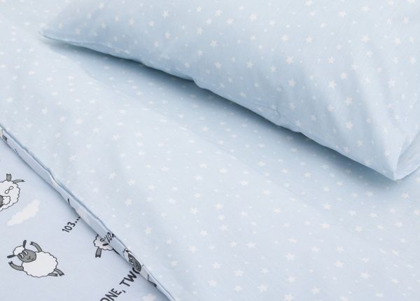 Комплект постельного белья Homeline овечки голубой
