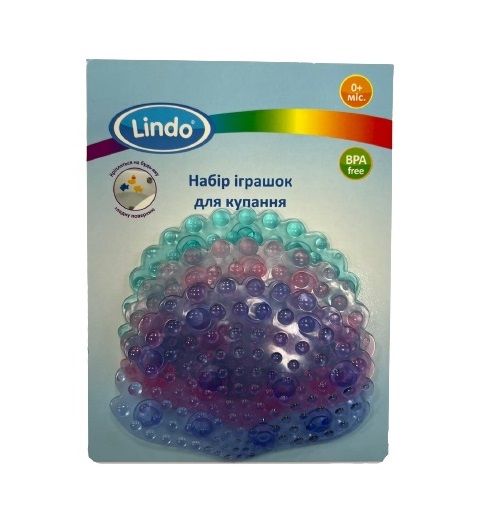 Игрушка для купания Lindo на присосках 3 шт. LN-8663