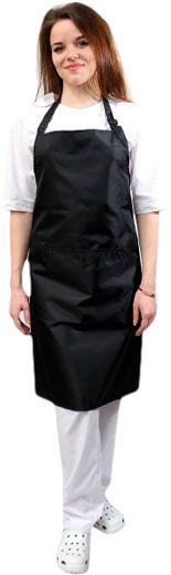 Фартук с нагрудником Lux-Form Р1973564 прорезиненный р. универсальный черный