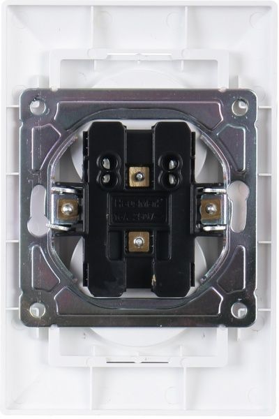 Розетка двойная без заземления HausMark Alta без шторок без крышки белый SNG-SCP.SQ20MG21WTG-W