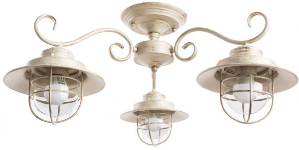 Люстра потолочная Arte Lamp Lanterna A4579PL-3WG 3x60 Вт E27 бело-золотистый 