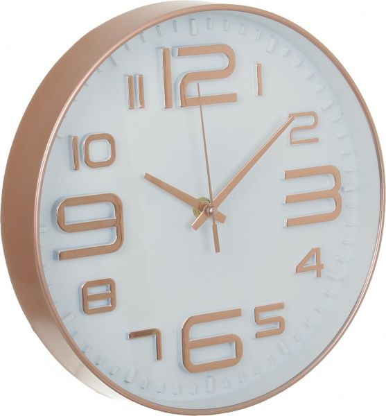 Годинник настінний Модерн 25,4 см рожеве золото