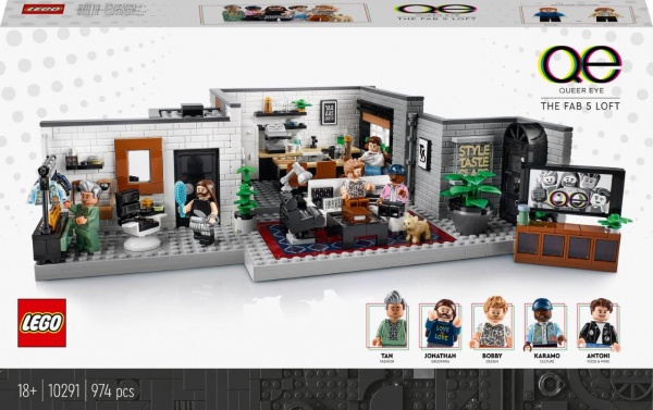Конструктор LEGO Ideas Шоу «Queer Eye» – квартира «Легендарної п’ятірки» 10291