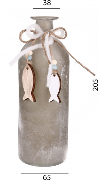 Набір ваз HOFF скляних Ocean breeze 3 шт бірюзовий/коричневий/білий 