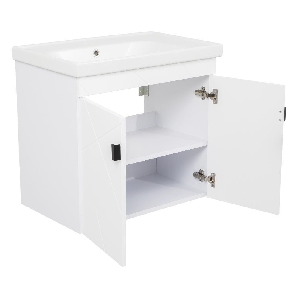 Тумба подвесная Aqua Rodos Міні с умывальником Frame 70 см белый