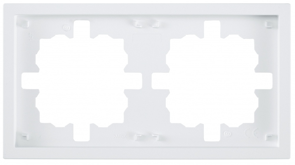 Рамка двомісна HausMark Juna горизонтальна білий матовий 7041-0900-147